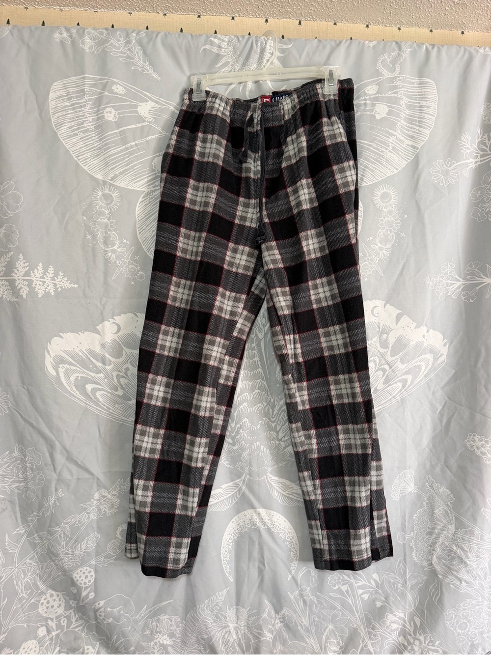 Chaps Black, Gray & White Plaid Women's Lounge Pajama Pants